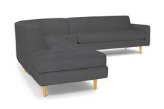 Monroe 3pc Sectional Sofa :: Leg Finish: Natural / Configuration: LAF - Chaise on the Left