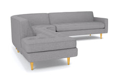 Monroe 3pc Sectional Sofa :: Leg Finish: Natural / Configuration: LAF - Chaise on the Left