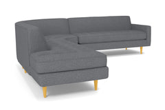 Monroe 3pc Sectional Sofa :: Leg Finish: Natural / Configuration: LAF - Chaise on the Left