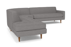 Monroe 3pc Sectional Sofa :: Leg Finish: Pecan / Configuration: LAF - Chaise on the Left