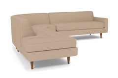 Monroe 3pc Sectional Sofa :: Leg Finish: Pecan / Configuration: LAF - Chaise on the Left