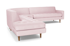 Monroe 3pc Sectional Sofa :: Leg Finish: Pecan / Configuration: LAF - Chaise on the Left
