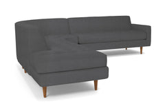 Monroe 3pc Sectional Sofa :: Leg Finish: Pecan / Configuration: LAF - Chaise on the Left