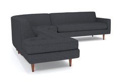 Monroe 3pc Sectional Sofa :: Leg Finish: Pecan / Configuration: LAF - Chaise on the Left