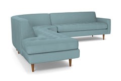Monroe 3pc Sectional Sofa :: Leg Finish: Pecan / Configuration: LAF - Chaise on the Left