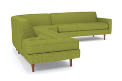 Monroe 3pc Sectional Sofa :: Leg Finish: Pecan / Configuration: LAF - Chaise on the Left