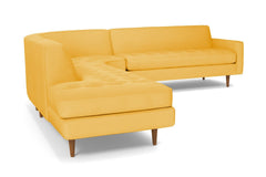 Monroe 3pc Sectional Sofa :: Leg Finish: Pecan / Configuration: LAF - Chaise on the Left