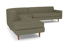 Monroe 3pc Sectional Sofa :: Leg Finish: Pecan / Configuration: LAF - Chaise on the Left
