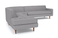 Monroe 3pc Sectional Sofa :: Leg Finish: Pecan / Configuration: LAF - Chaise on the Left