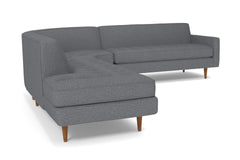 Monroe 3pc Sectional Sofa :: Leg Finish: Pecan / Configuration: LAF - Chaise on the Left