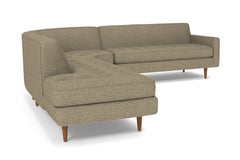 Monroe 3pc Sectional Sofa :: Leg Finish: Pecan / Configuration: LAF - Chaise on the Left