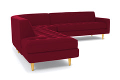 Monroe 3pc Sectional Sofa :: Leg Finish: Natural / Configuration: LAF - Chaise on the Left