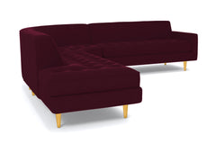 Monroe 3pc Sectional Sofa :: Leg Finish: Natural / Configuration: LAF - Chaise on the Left
