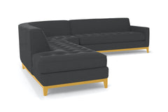 Monroe Drive 3pc Sleeper Sectional :: Leg Finish: Natural / Configuration: LAF - Chaise on the Left / Sleeper Option: Memory Foam Mattress
