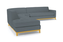 Monroe Drive 3pc Sleeper Sectional :: Leg Finish: Natural / Configuration: LAF - Chaise on the Left / Sleeper Option: Memory Foam Mattress