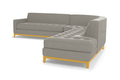 Monroe Drive 3pc Sleeper Sectional :: Leg Finish: Natural / Configuration: RAF - Chaise on the Right / Sleeper Option: Deluxe Innerspring Mattress