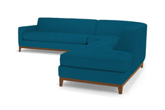 Monroe Drive 3pc Sleeper Sectional :: Leg Finish: Pecan / Configuration: RAF - Chaise on the Right / Sleeper Option: Deluxe Innerspring Mattress