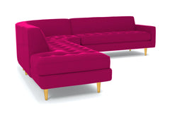 Monroe 3pc Sectional Sofa :: Leg Finish: Natural / Configuration: LAF - Chaise on the Left