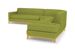 Monroe Drive 3pc Sleeper Sectional :: Leg Finish: Natural / Configuration: RAF - Chaise on the Right / Sleeper Option: Deluxe Innerspring Mattress