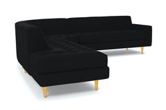 Monroe 3pc Sectional Sofa :: Leg Finish: Natural / Configuration: LAF - Chaise on the Left