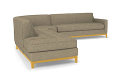 Monroe Drive 3pc Sleeper Sectional :: Leg Finish: Natural / Configuration: LAF - Chaise on the Left / Sleeper Option: Memory Foam Mattress