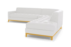 Monroe Drive 3pc Sleeper Sectional :: Leg Finish: Natural / Configuration: RAF - Chaise on the Right / Sleeper Option: Deluxe Innerspring Mattress
