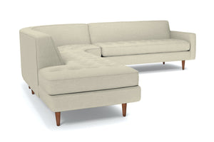 Monroe 3pc Sectional Sofa :: Leg Finish: Pecan / Configuration: LAF - Chaise on the Left