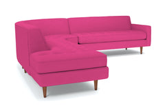 Monroe 3pc Sectional Sofa :: Leg Finish: Pecan / Configuration: LAF - Chaise on the Left