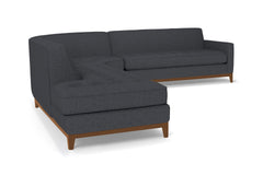 Monroe Drive 3pc Sleeper Sectional :: Leg Finish: Pecan / Configuration: LAF - Chaise on the Left / Sleeper Option: Memory Foam Mattress