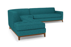 Monroe Drive 3pc Sleeper Sectional :: Leg Finish: Pecan / Configuration: LAF - Chaise on the Left / Sleeper Option: Memory Foam Mattress