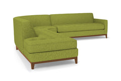 Monroe Drive 3pc Sleeper Sectional :: Leg Finish: Pecan / Configuration: LAF - Chaise on the Left / Sleeper Option: Memory Foam Mattress
