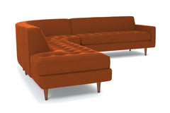 Monroe 3pc Sectional Sofa :: Leg Finish: Pecan / Configuration: LAF - Chaise on the Left