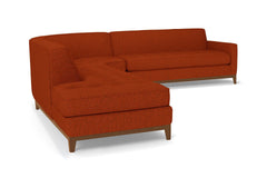 Monroe Drive 3pc Sleeper Sectional :: Leg Finish: Pecan / Configuration: LAF - Chaise on the Left / Sleeper Option: Memory Foam Mattress