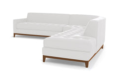 Monroe Drive 3pc Sleeper Sectional :: Leg Finish: Pecan / Configuration: RAF - Chaise on the Right / Sleeper Option: Memory Foam Mattress