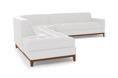 Monroe Drive 3pc Sleeper Sectional :: Leg Finish: Pecan / Configuration: LAF - Chaise on the Left / Sleeper Option: Memory Foam Mattress