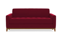 Monroe Drive Apartment Size Sleeper Sofa :: Leg Finish: Pecan / Sleeper Option: Memory Foam Mattress