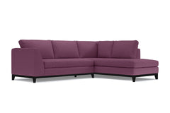 Mulholland Drive 2pc Sleeper Sectional :: Leg Finish: Espresso / Configuration: RAF - Chaise on the Right / Sleeper Option: Memory Foam Mattress