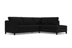 Mulholland Drive 2pc Sleeper Sectional :: Leg Finish: Espresso / Configuration: RAF - Chaise on the Right / Sleeper Option: Memory Foam Mattress