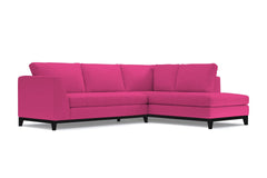 Mulholland Drive 2pc Sleeper Sectional :: Leg Finish: Espresso / Configuration: RAF - Chaise on the Right / Sleeper Option: Memory Foam Mattress