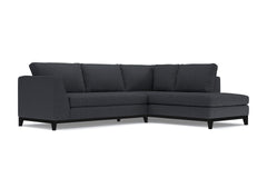 Mulholland Drive 2pc Sleeper Sectional :: Leg Finish: Espresso / Configuration: RAF - Chaise on the Right / Sleeper Option: Memory Foam Mattress
