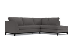 Mulholland Drive 2pc Sleeper Sectional :: Leg Finish: Espresso / Configuration: RAF - Chaise on the Right / Sleeper Option: Memory Foam Mattress