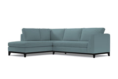 Mulholland Drive 2pc Velvet Sleeper Sectional :: Leg Finish: Espresso / Configuration: LAF - Chaise on the Left / Sleeper Option: Memory Foam Mattress