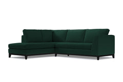 Mulholland Drive 2pc Velvet Sleeper Sectional :: Leg Finish: Espresso / Configuration: LAF - Chaise on the Left / Sleeper Option: Deluxe Innerspring Mattress
