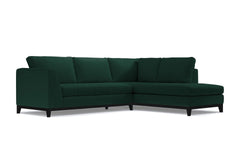 Mulholland Drive 2pc Sleeper Sectional :: Leg Finish: Espresso / Configuration: RAF - Chaise on the Right / Sleeper Option: Memory Foam Mattress