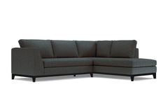 Mulholland Drive 2pc Sleeper Sectional :: Leg Finish: Espresso / Configuration: RAF - Chaise on the Right / Sleeper Option: Memory Foam Mattress
