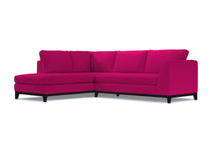 Mulholland Drive 2pc Velvet Sleeper Sectional :: Leg Finish: Espresso / Configuration: LAF - Chaise on the Left / Sleeper Option: Memory Foam Mattress