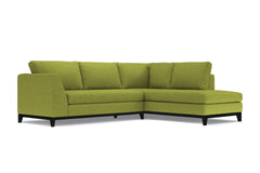 Mulholland Drive 2pc Sleeper Sectional :: Leg Finish: Espresso / Configuration: RAF - Chaise on the Right / Sleeper Option: Memory Foam Mattress