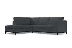 Mulholland Drive 2pc Velvet Sleeper Sectional :: Leg Finish: Espresso / Configuration: LAF - Chaise on the Left / Sleeper Option: Deluxe Innerspring Mattress