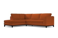 Mulholland Drive 2pc Velvet Sleeper Sectional :: Leg Finish: Espresso / Configuration: LAF - Chaise on the Left / Sleeper Option: Deluxe Innerspring Mattress