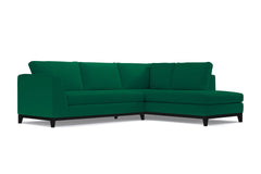Mulholland Drive 2pc Sleeper Sectional :: Leg Finish: Espresso / Configuration: RAF - Chaise on the Right / Sleeper Option: Memory Foam Mattress